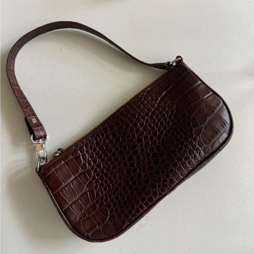 By Far Rachel croco brown bag